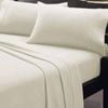 Kingtex Micro Flannelette Sheet Set Cream Single
