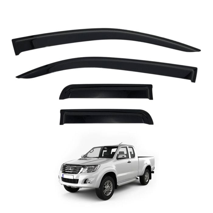 AUSGO Injection Weather Shields for Toyota Hilux Extra Cab 2015-2025 Weathershields Window Visors Wind Deflectors