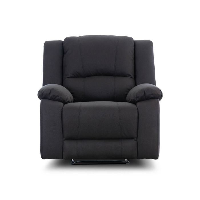 Anderson 1 Seater Fabric Electric Recliner Sofa Chair Jet Dark Grey