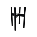 Plantly Co Black Adjustable Bamboo Plant Stand