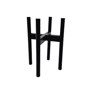 Plantly Co Black Adjustable Bamboo Plant Stand