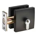 Gainsborough Matt Black G2 Series Smooth Square Double Cylinder Deadbolt