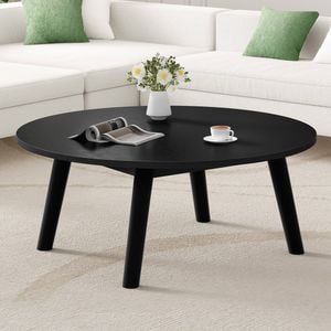 ALFORDSON Coffee Table Wooden Leg 75cm Black