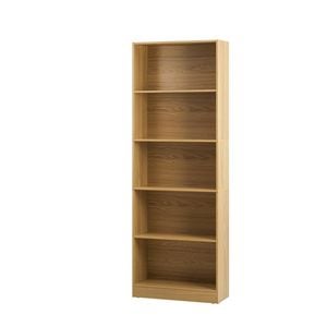 Oikiture Bookshelf Bookcase Display shelves Natural