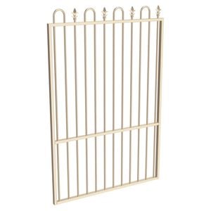 ProtectorAl 0800 - 1200 x 1800 mm Primrose Aluminium Pool Gate Spear Top with Mid Rail