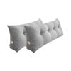 SOGA 2x 120cm Silver Wedge Pillows