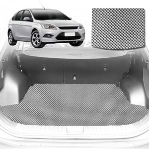 6D Diamond Car Boot Mat for Ford Focus LS, LW,LW MKII, LZ2011-2018-Sedan-Cargo Mat-Grey-Outback GT