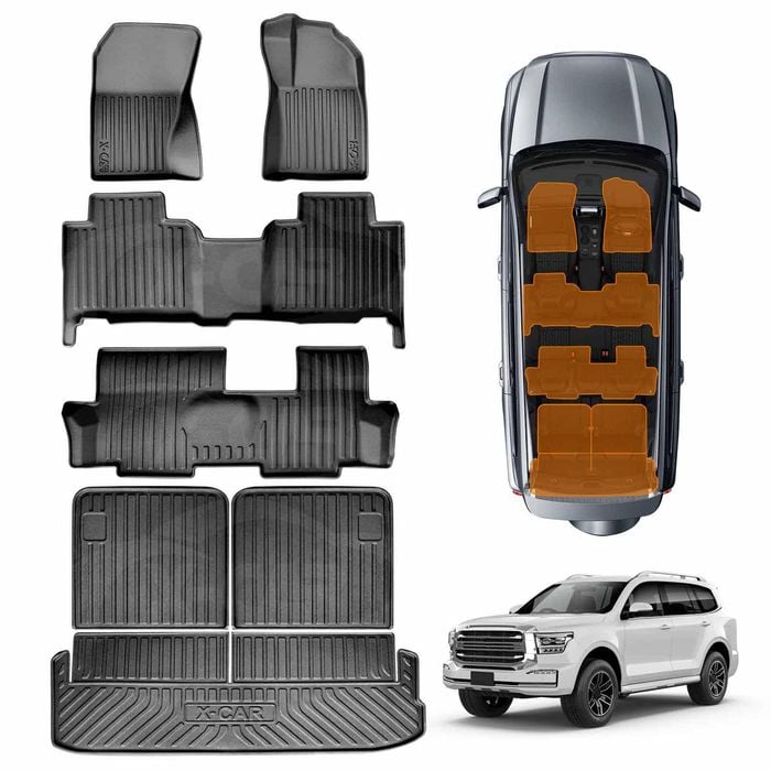 3-Pcs Boot Liner & Floor Mats for GWM Tank 500 2024-Onwards Heavy Duty Cargo Trunk Mat Luggage Tray