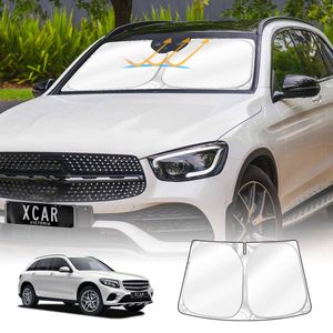 Windscreen Sun Shade For Mercedes-benz Glc 2015-2022 Blocks Uv Rays Sun Visor Protector Foldable Sunshade