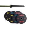 Smai 140kg Hd Bumper Plate Set Inc 20kg Barbell - 20kg Army Green Barbell