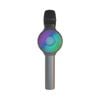 Laser Bluetooth Karaoke Mic with LED Lights (Silver)