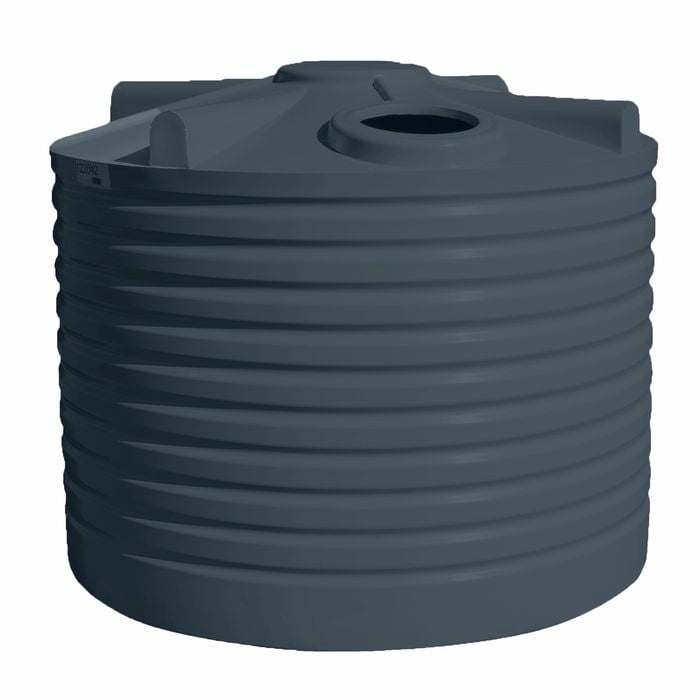 Clark Tanks 5000L Squat Round Poly Water Tank - Metal Grey