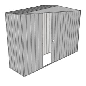 Build-a-Shed 3.0 x 0.8 x 2.3m Gable No Side Doors Shed - Zinc