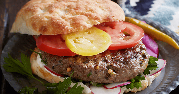 Spiced Lamb &amp; Pine Nut Burgers With Tahini Yoghurt Recipe Matador BBQs