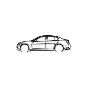 Ignite Laser Infinity 2008 G35 Silhouette Metal Wall Art Coated Black 23.6inch/60cm