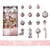 Catzon 30 Pcs Christmas Ball Including Candy Cane Bow Star Hanging Ornaments for Xmas-Rose Gold