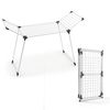 Costway Freestanding Clothes Drying Rack Foldable Laundry Rack w/2 Gullwings & Heavy Duty Metal Frame-White