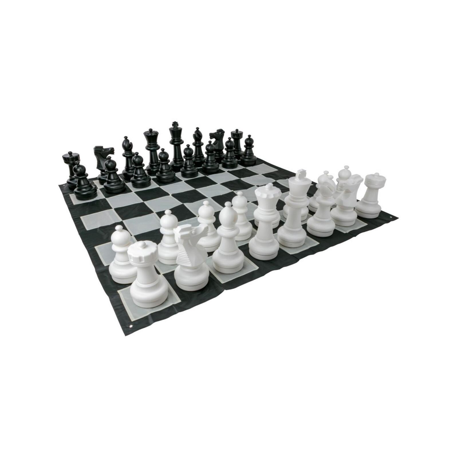 Jenjo Giant Size Plastic Outdoor Chess Game Set w/Mat 3x3m