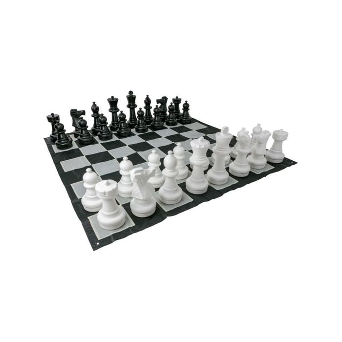 Giant Size Plastic Outdoor Chess Game Set w/Mat 3x3m