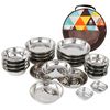 Lifebay 22-Piece Camping Tableware Set Silver