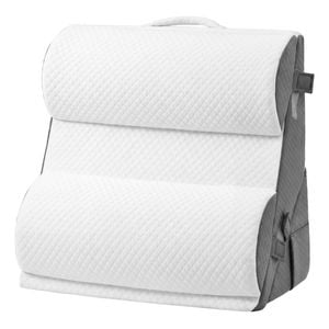 Ufurniture Bed Wedge Pillow Set 4pcs High-density Foam Reading Pillow Adjustable Wedge Pillow For Neck Back White & Grey