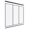 Lugna 2400 x 1801-2700mm Black Optiglass Panels Wardrobe Triple Sliding Doors