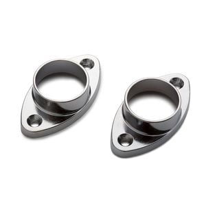 Sandleford 25mm Chrome Rod Fittings Oval Flange - 2 Pack