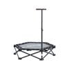 Everfit Fitness Foldable Trampoline Rebounder with Adjustable Handle Bar Indoor Exercise Black