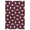 Loopsie-290cm X 200cm-hidcote Burgundy And Ivory Geometric Washable Rug