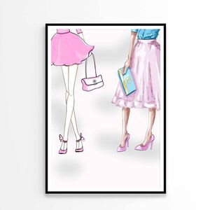 Modern Pink Ladies Fashion   Print 100% Australian Made 90 x 120cm   (Poster)