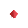 Dream Garages Australia Interlocking Garage Floor Tile Corner - Red - 1 Piece