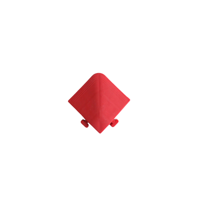 Dream Garages Australia Interlocking Garage Floor Tile Corner - Red - 1 Piece