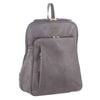 Pierre Cardin Wos Leather Backpack  with Pocket Front Multi-Zip Slate