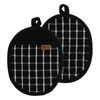 Ladelle Hemingway Black Set Of 2 Pot Holders
