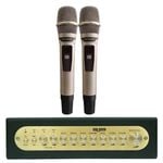 ACNOS Mi-30s (Ver 2.0) Compact Portable Karaoke Mixer + 2 UHF Wireless Microphones + Carry Bag