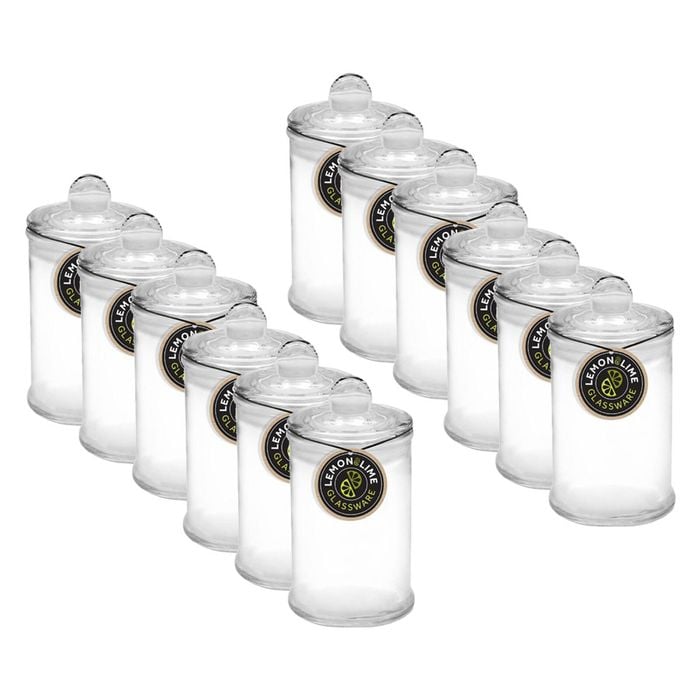 12pk Lemon & Lime 150ml/11x6cm Glass Multipurpose Jar - Clear