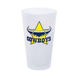 NRL Frosted Conical Glass - North Queensland Cowboys - 500ml - Single