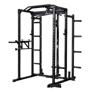 Brixx Zeus 5000 Power Rack, Bench, 100kg Plates, & Barbell Package - Black