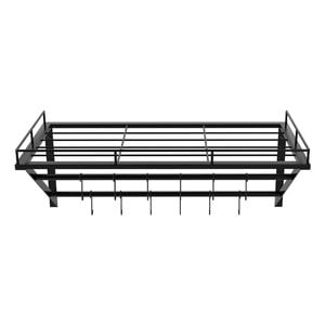 Toque Wall Mounted Pot Pan Rack 12 Hooks Utensil Rail Shelf
