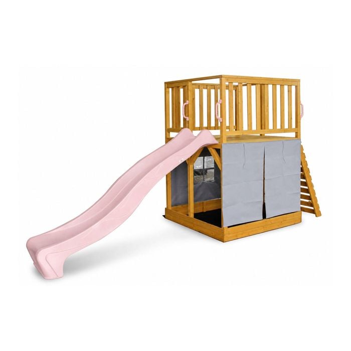 The Henry Hideout Cubby House - Baby Pink Slide & Accessories