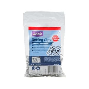 Jack 16mm Netting Clips - 500 Pack