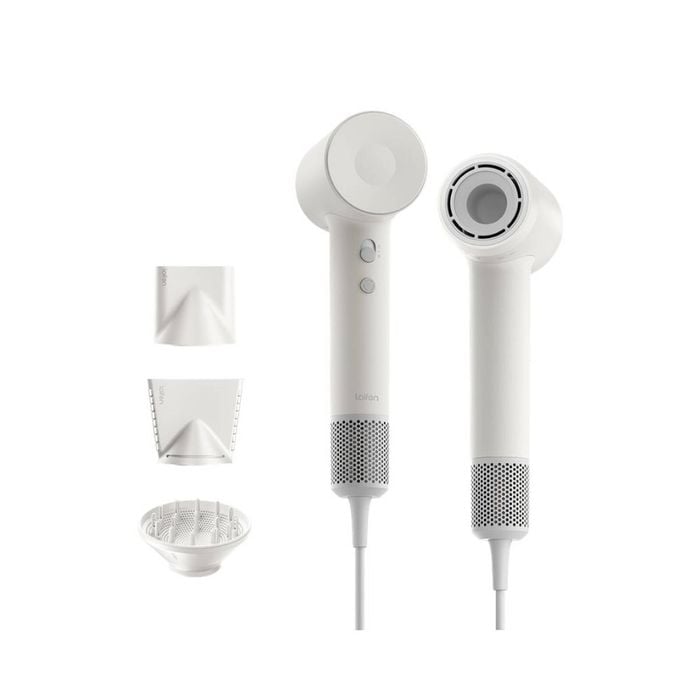 Laifen SE2 Hair Dryer White High Speed Quiet 10 Settings Child Mode 200M Ions 3 Nozzles 25m Cable