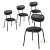 Advwin Dining Chairs Set of 4 Kitchen Chairs Reading Chair Cafe Chair Black