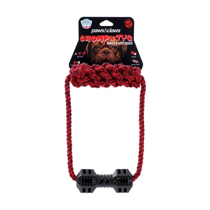 Paws And Claws Geo TPR Rope Tuggers Dog Chew/Tug Toy 45x10x5cm Assorted