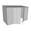 Build-a-Shed 3.0 x 1.5 x 2.0m Zinc Double Hinge Door Narrow Shed - Zinc