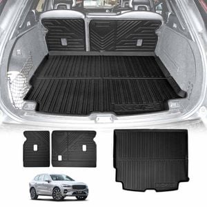 Boot Liner Back Seat Protector Combo for Volvo XC60 2017-Onwards Car Kick Mats Cover Cargo