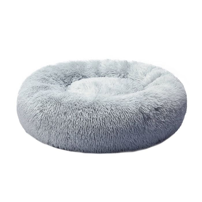 Pawz Round Pet Calming Bed Plush 70CM Grey