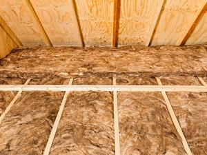 Attic full of insulation