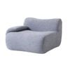 MIUZ Right Armrest Chair, 1PC Modular Sofa, Modern Ergonomic Grey Accent Chair