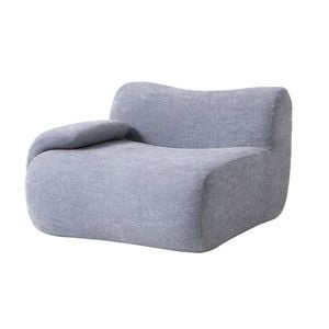 MIUZ Right Armrest Chair, 1PC Modular Sofa, Modern Ergonomic Grey Accent Chair